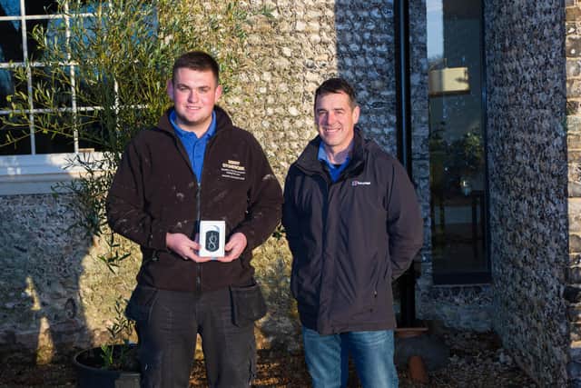 2022 Sussex Heritage Trust Person of the Year Duncan Berry with apprentice Callum Jackson.