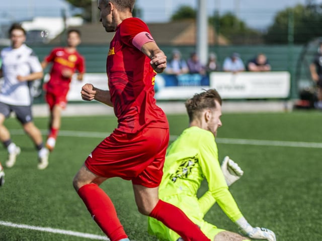 Newhaven v Bexhill United in the SCFL premier