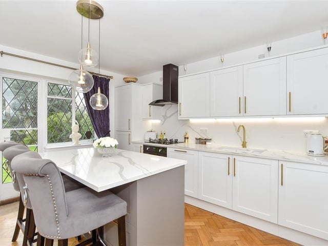 The stunning older-style home has three bedrooms and two bathrooms. It has come on the market with Cubitt & West priced at £825,000
