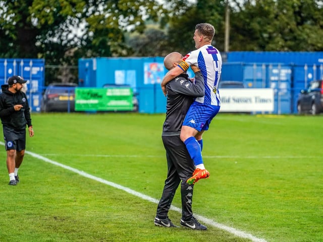 Action from Haywards Heath Town's victory over Beckenham in the Isthmian south east division