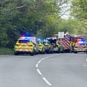 The A24 near Copsale and north of Buck Barn is currently shut following a crash