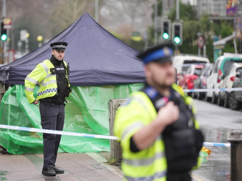 Police officers, the fire service and a forensic blackout tent were spotted at incident in Brighton on Sunday, March 10