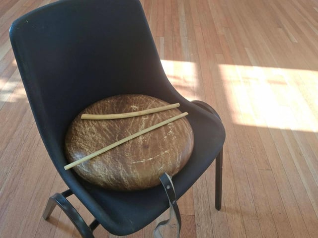 Children and adults came together in Crawley to discover the powerful rhythms of Parai, a traditional Tamil drumming art form, at a community workshop organised by Aurvi Collective
