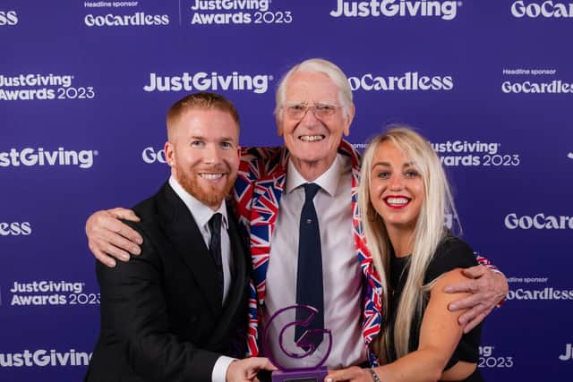 Major Mick wins JustGiving award. Photo: James Everett