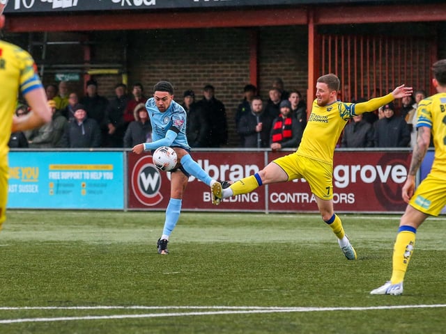 Action from Eastbourne Borough's 3-1 defeat at home to Havant and Waterlooville in National League South
