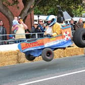 Eastbourne Bonfire Society racing at the Eastbourne Soapbox Race 2022