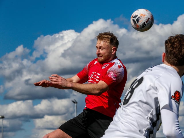 Action from Eastbourne Borough's National South win ovder Dartford at Priory Lane