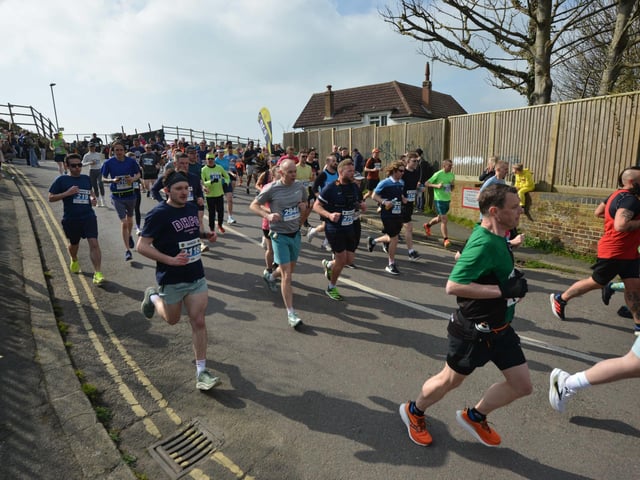 Action in the 2026 Hastings Half Marathon