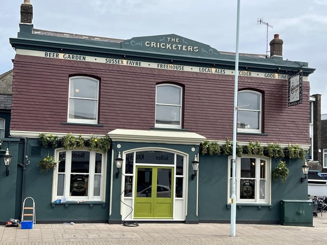 The Cricketers, in Broadwater Street West, Worthing, just before it reopened in April