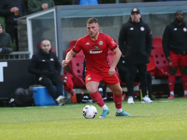 Action from Worthing FC's 3-2 win at home to Welling in the National League South