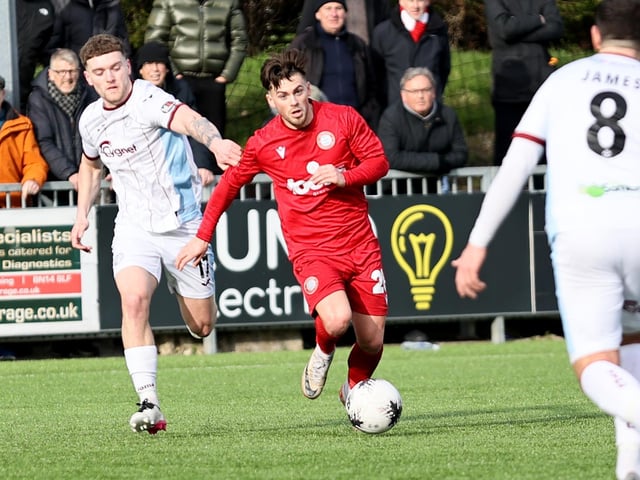 Action from Worthing's home loss to Taunton Town in National League South