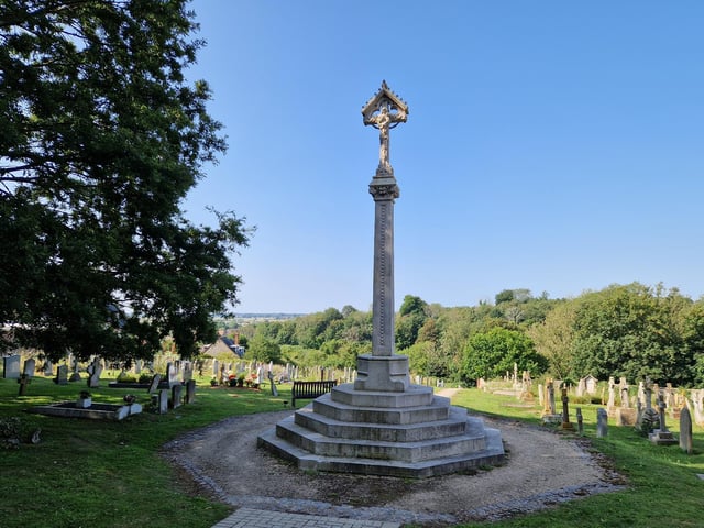 The cemetery is peaceful and there are lovely views from there