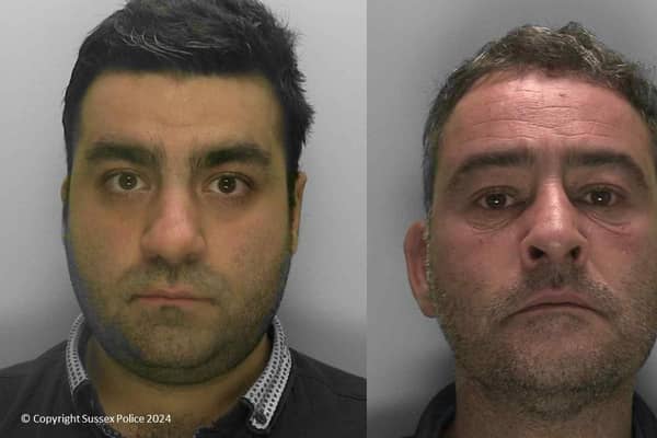 Behrad Kazemi (left) and Raj Nasta. Picture courtesy of Sussex Police