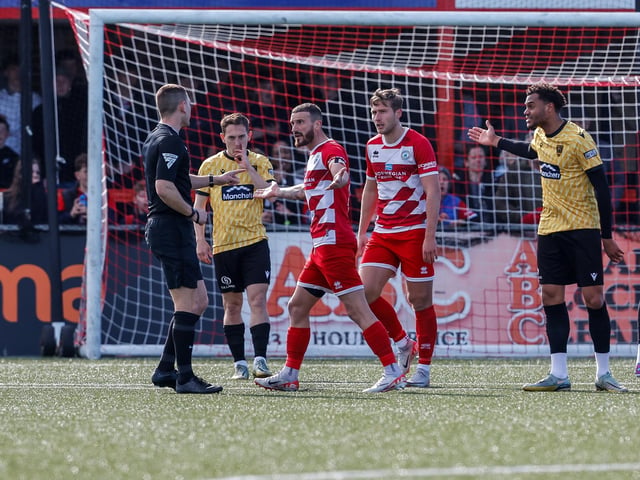 Action from Eastbourne Borough's 5-1 home loss to Maidstone in the National League South