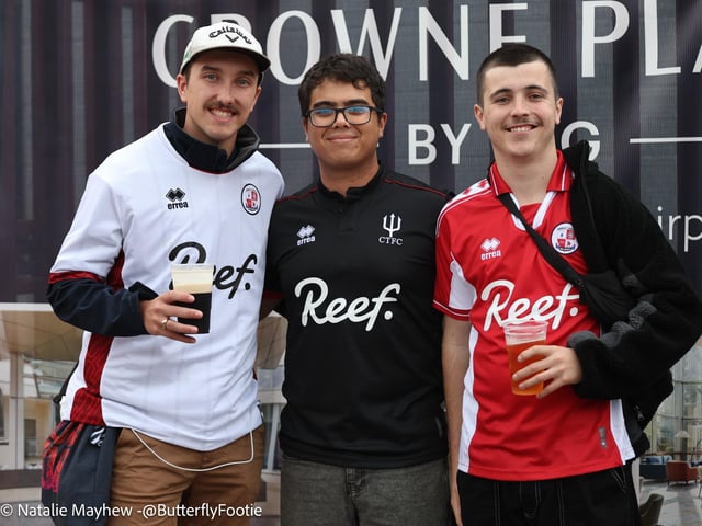 Crawley Town drew 1-1 with MK Dons at the Broadfield Stadium - here are fans, actions and goal celebrations