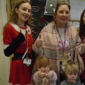 West Rise staff (L-R: Chelsea Stonestreet, Caroline Croft and Hayley Boddy) with some children from the nursery (photo from West Rise)