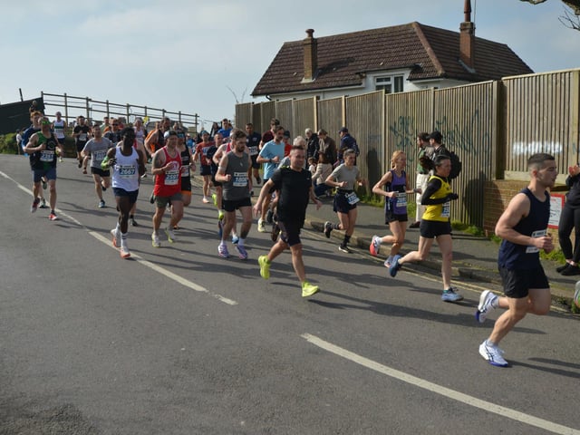 Action in the 2026 Hastings Half Marathon