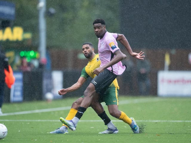 Horsham FC edged out Walton & Hersham 1-0 on a wet and windy afternoon at the Fusion Aviation Community Stadium