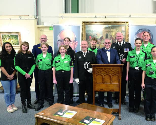 County President Giles York with Cadets and volunteers from St John Ambulance Sussex