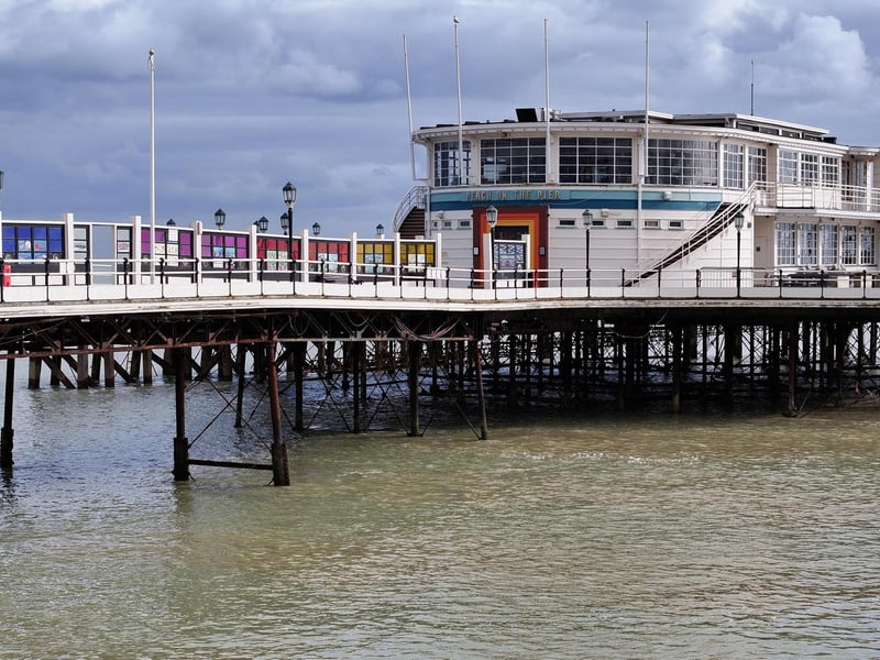 Drone photos show a deserted Worthing Pier which has closed indefinitely for safety reasons.