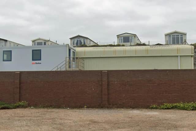There is an application to remove the portacabins and erect a two-storey office and welfare building at the Environment Agency site on Marine Parade, Seaford. Photo: Google Street View