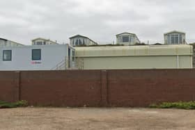 There is an application to remove the portacabins and erect a two-storey office and welfare building at the Environment Agency site on Marine Parade, Seaford. Photo: Google Street View