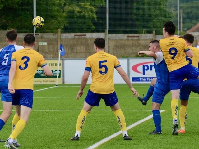 Lancing FC take on Shoreham FC in a pre-season friendly at Culver Road