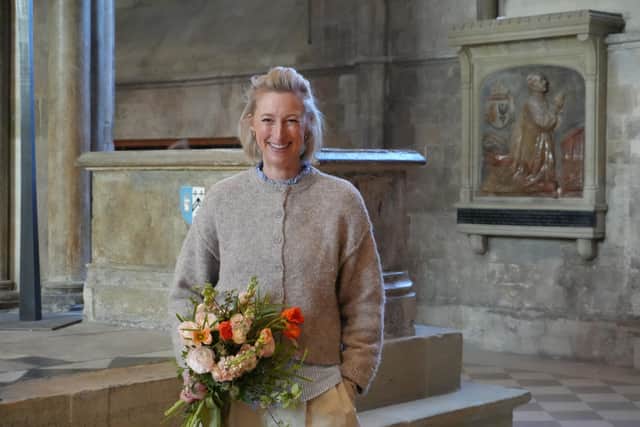Caroline Daines, the lead designer of this year's Festival of Flowers (contributed pic)
