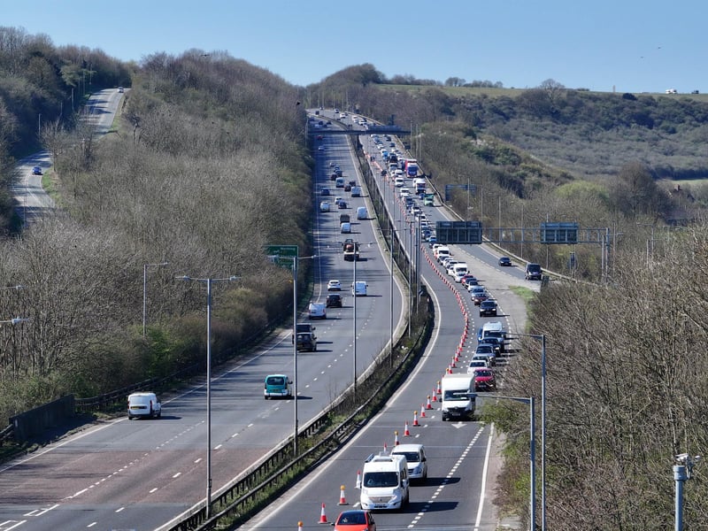 A lane closure has been put in place on the eastbound carriageway – prior to the junction with the A23 – and continues until the Hollingbury junction.