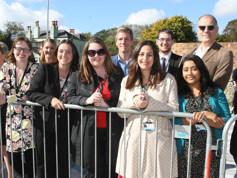 DM18100081a.jpg. Harry and Meghan, the Duke and Duchess of Sussex, open the University of Chichester's Tech Park. Photo by Derek Martin Photography