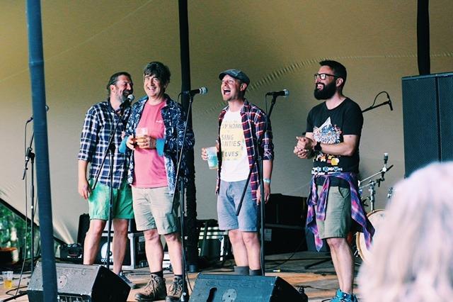The Duck Pond Sailors on stage