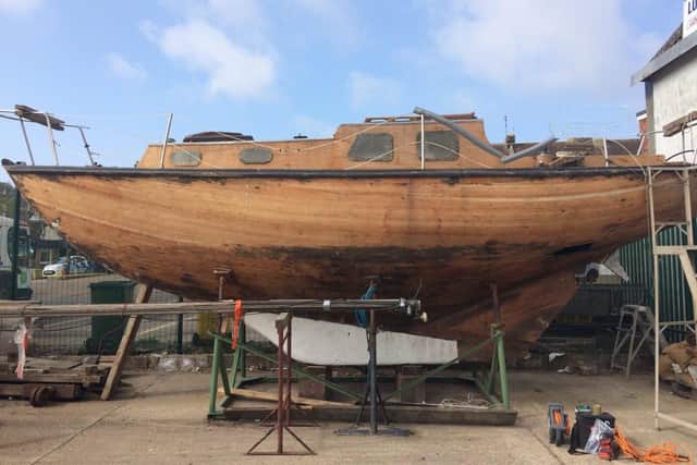 Sailhaven's 1961 yacht under restoration.