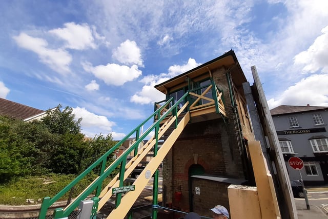The Crawley signal box is a Victorian train signal box that is preserved by the Crawley Signal Box Preservation Society. The group often have open days and members of the group give talks on its history. Next open day is August 20