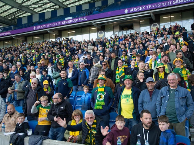 Horsham FC are champions of Sussex again after their last-gasp Sussex Transport Senior Cup final win over Littlehampton Town.