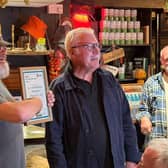 Landlord David Roder (left) receiving one of the awards. Photos kt Bruce