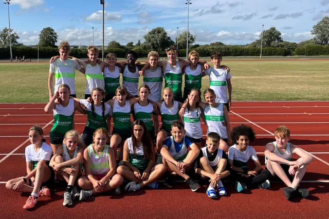 Some of the Chichester Runners squad at Portsmouth | Picture courtesy of Chi Runners