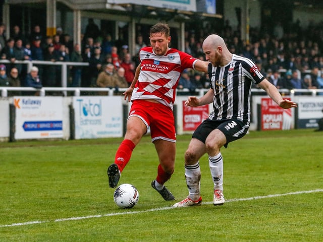 Action from Eastbourne Borough's visit to Bath City in National League South