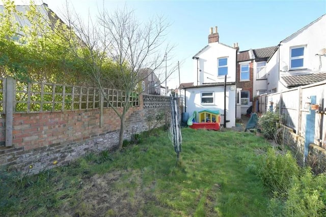 This three bed terrace house in Langford Road, Copnor, is available from £178,500 - but only if you are over 60. It is listed on Zoopla by Homewise Ltd.