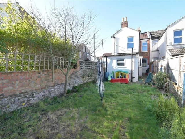 This three bed terrace house in Langford Road, Copnor, is available from £178,500 - but only if you are over 60. It is listed on Zoopla by Homewise Ltd.