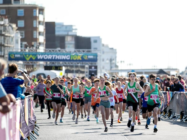 Images from a sun-baked Worthing 10k