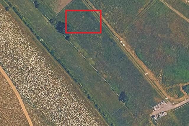 The rough location of the proposed horsebox sauna at the Old Lewes Racecourse. Photo: Google Maps
