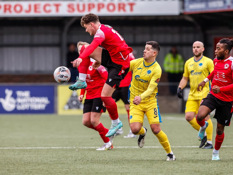 Action from Eastbourne Borough v Taunton Town at Priory Lane in National League South