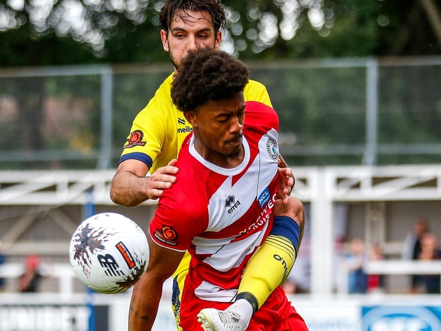Action from Eastbourne Borough's 1-1 National League South draw at Farnborough