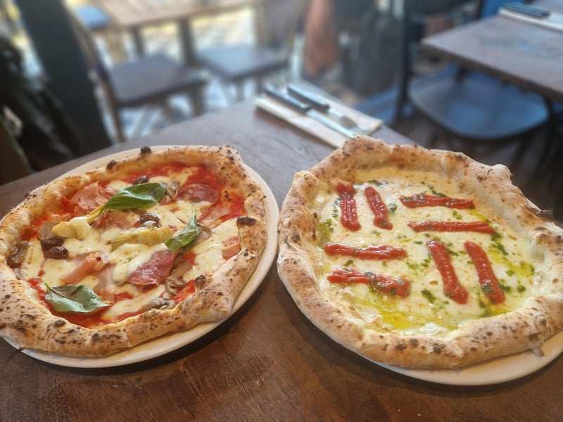 Pizzas at Fatto a Mano, Hove