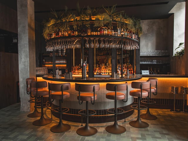 The bar at The Coal Shed, Brighton
