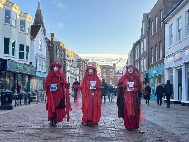 A silent procession through the city centre turned several heads.