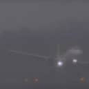 Footage from Gatwick shows one flight that had to abort its landing. Image: SDTV Live