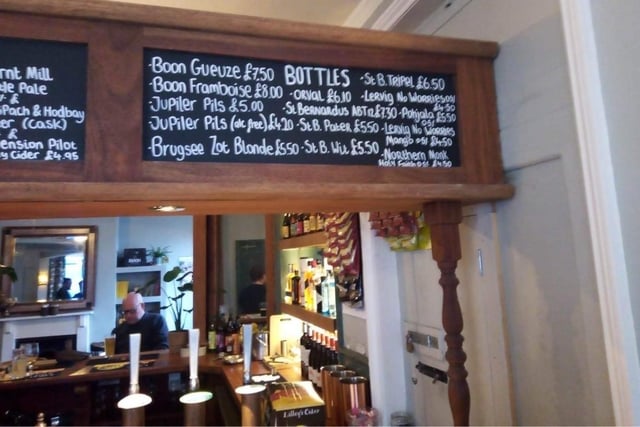 Beers on offer at the Prince Albert