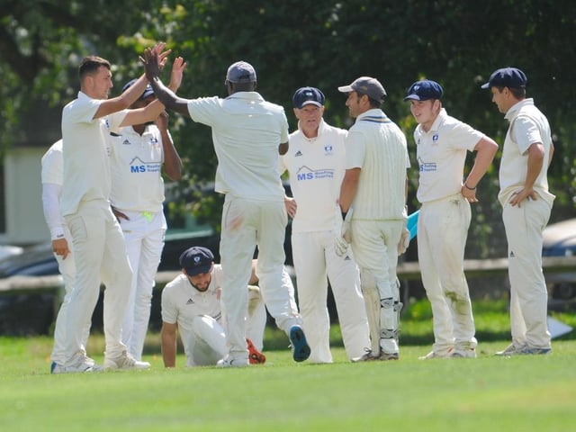 Action between Broadwater CC and Goring CC in Division 4 West of the Sussex Cricket League