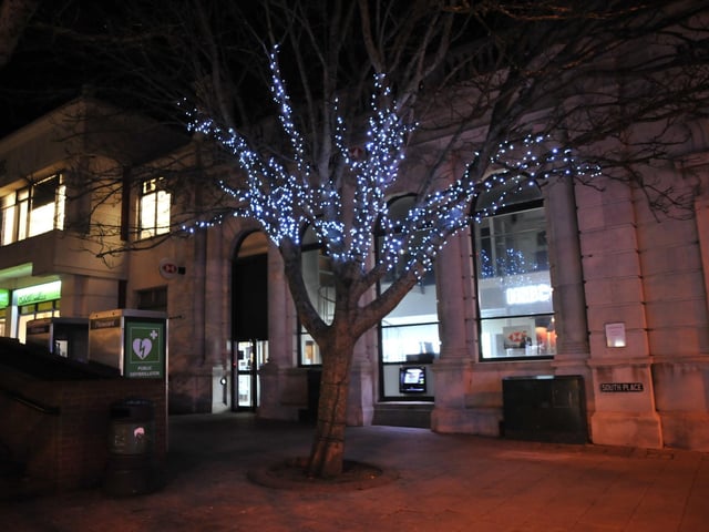 Worthing town centre christmas lights. Pic S Robards SR2211175